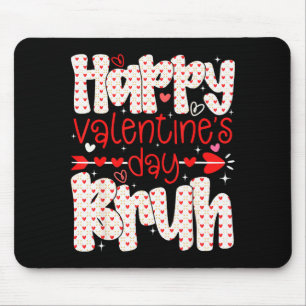 Frohe Valentins-Bruh-Meme-Herz Retro-Jungen-Mädche Mousepad