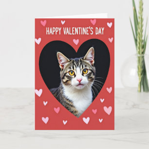 Frohe Valentinskatze-Herzen-Karte Karte