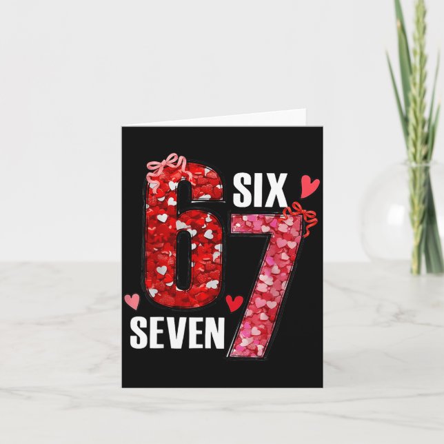 Frohe Valentinstag 67 Meme Herzen Coquette Schleif Karte (Vorderseite)