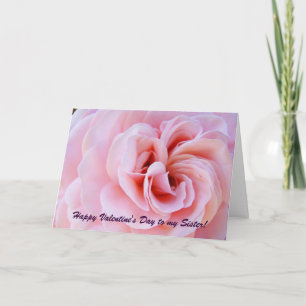 Frohe Valentinstag an meine Schwester! Karten Rosa