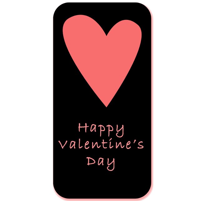 Frohe Valentinstag Aufkleber | Rosa Herz Liebe  (Von Creator hochgeladen)