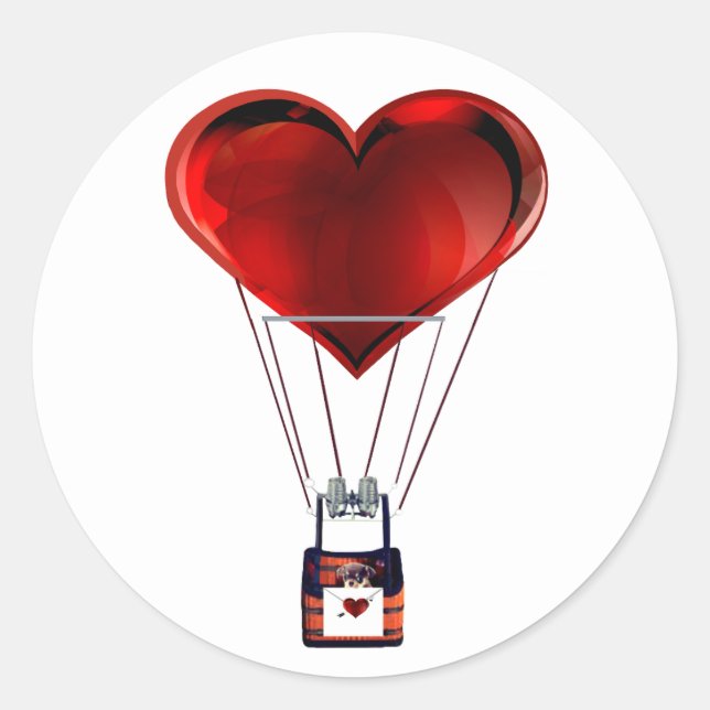 Frohe Valentinstag-Aufkleber Runder Aufkleber (Vorderseite)