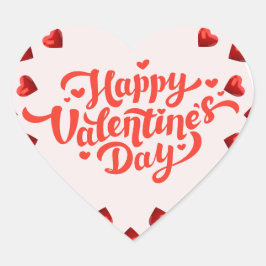 Frohe Valentinstag Aufkleber – Süßes Herz 