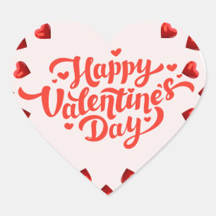 Frohe Valentinstag Aufkleber – Süßes Herz