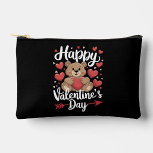 Frohe Valentinstag Bär Herz Süße Paare Zubehörtasche