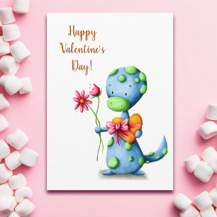 Frohe Valentinstag-Dinosaurier Karte