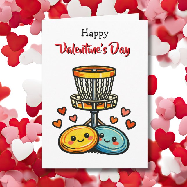 Frohe Valentinstag | Disc Golf Thema Karte (Von Creator hochgeladen)