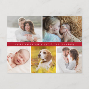 Frohe Valentinstag-Familienfotos individuell anpas Feiertagspostkarte