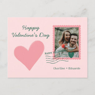 Frohe Valentinstag Foto Liebe Post Postkarte