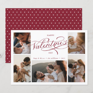 Frohe Valentinstag-Fotocollage Feiertagskarte