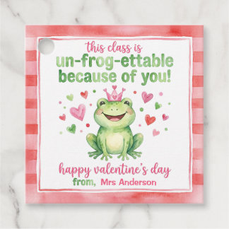 Frohe Valentinstag Frosch Watercolor Geschenkanhän Geschenkanhänger