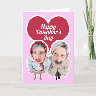Frohe Valentinstag für alte Paare mit Humor Feiertagskarte