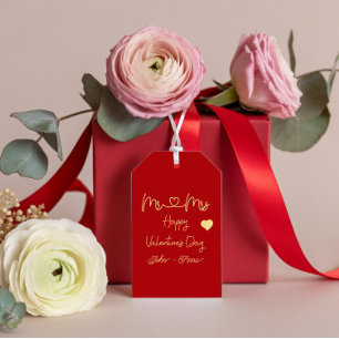 Frohe Valentinstag-Geschenkkarte für Herrn und Fra Geschenkanhänger
