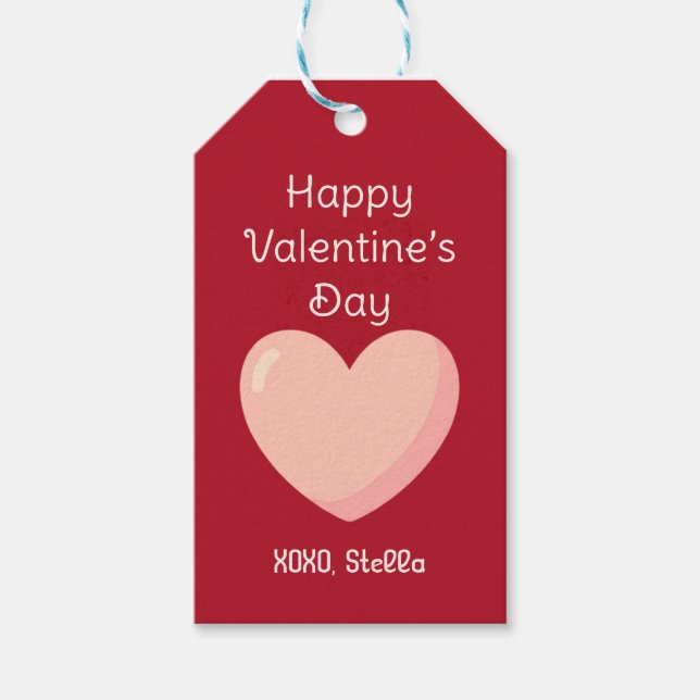 Frohe Valentinstag-Geschenkkarte Geschenkanhänger (Vorderseite)