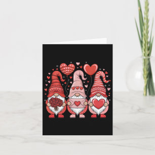Frohe Valentinstag Gnome Herz Süße Liebe Valen Karte