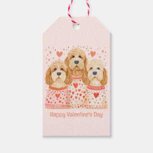 Frohe Valentinstag Goldendoodle Hunde Geschenkanhänger