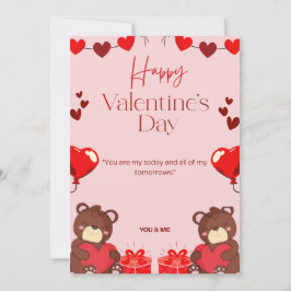 Frohe Valentinstag-Grußkarte Feiertagskarte