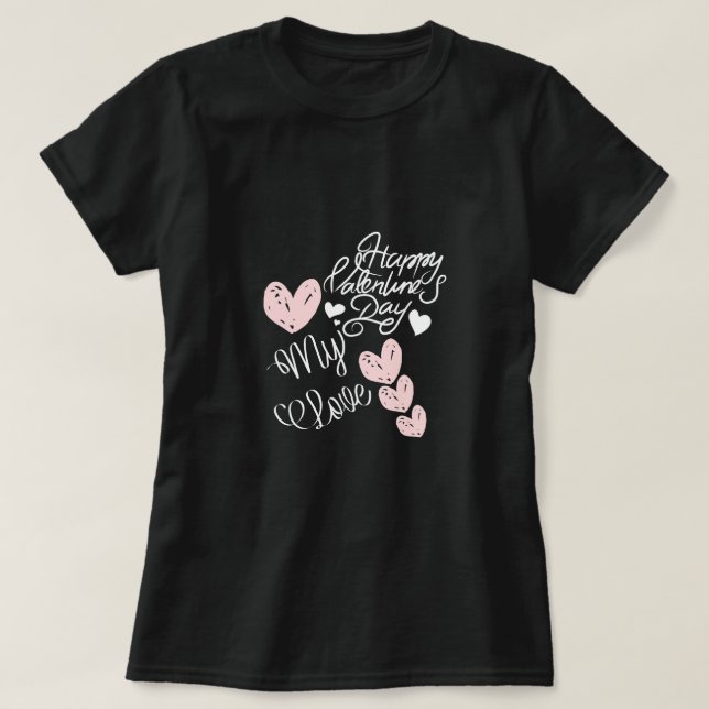Frohe Valentinstag  Handgezeichnete Herzen Tee (Design vorne)