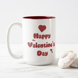 Frohe Valentinstag-Herzen Süß Zweifarbige Tasse