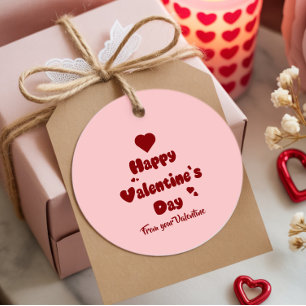 Frohe Valentinstag-Herzen Süße Gefallen-Tags Geschenkanhänger