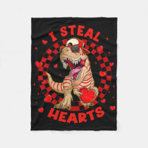 Frohe Valentinstag, ich stehle Herzen Trex Lustige Fleecedecke