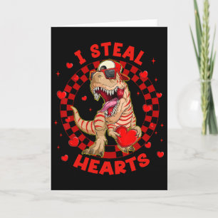 Frohe Valentinstag Ich stehle Herzen Trex Lustiger Karte