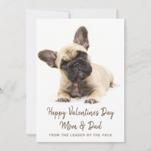 Frohe Valentinstag individuell Französische Bulldo Feiertagskarte