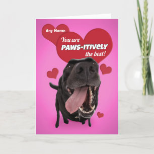 Frohe Valentinstag Individueller Name Lustiger Hun Feiertagskarte