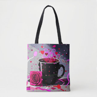 Frohe Valentinstag Kaffee und Konfetti