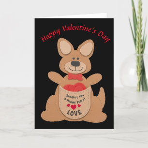 Frohe Valentinstag Känguru Feiertagskarte