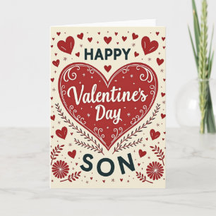 Frohe Valentinstag-Karte für den Sohn Karte