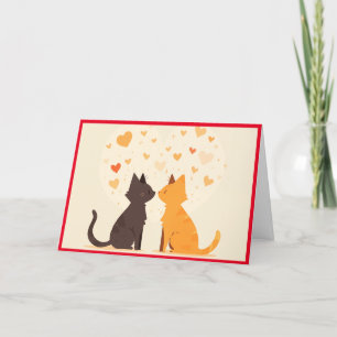 Frohe Valentinstag Katzen Feiertagskarte