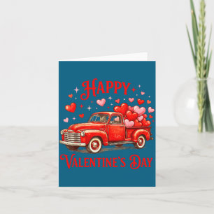 Frohe Valentinstag klassischer roter LKW Herzen Karte