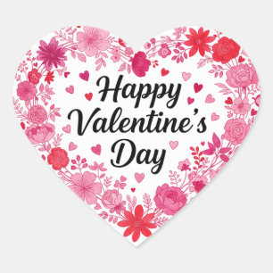 Frohe Valentinstag-Klassischer-Rund-Herz-Aufkleber Herz-Aufkleber