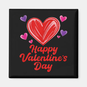 Frohe valentinstag kritzel herzen magnet