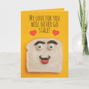 Frohe Valentinstag Lustiges Brot Humor Feiertagskarte
