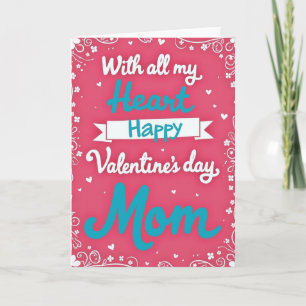 Frohe Valentinstag Mama Herz Karte