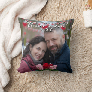 Frohe Valentinstag mit personalisiertem Foto & Nam Kissen