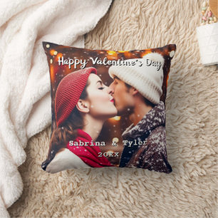 Frohe Valentinstag mit personalisiertem Foto & Nam Kissen