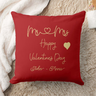 Frohe Valentinstag Mr & Mrs Kissen