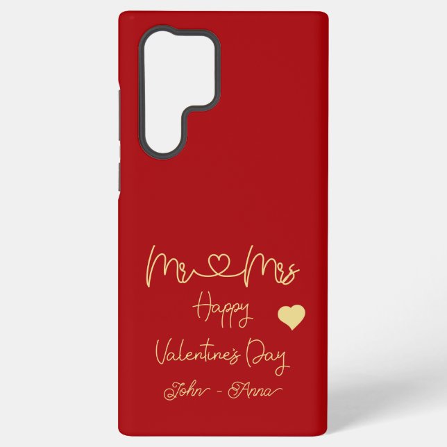 Frohe Valentinstag Mr & Mrs Samsung Galaxy Hülle (Rückseite)