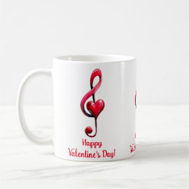 Frohe Valentinstag-Musik der Liebe Kaffeetasse
