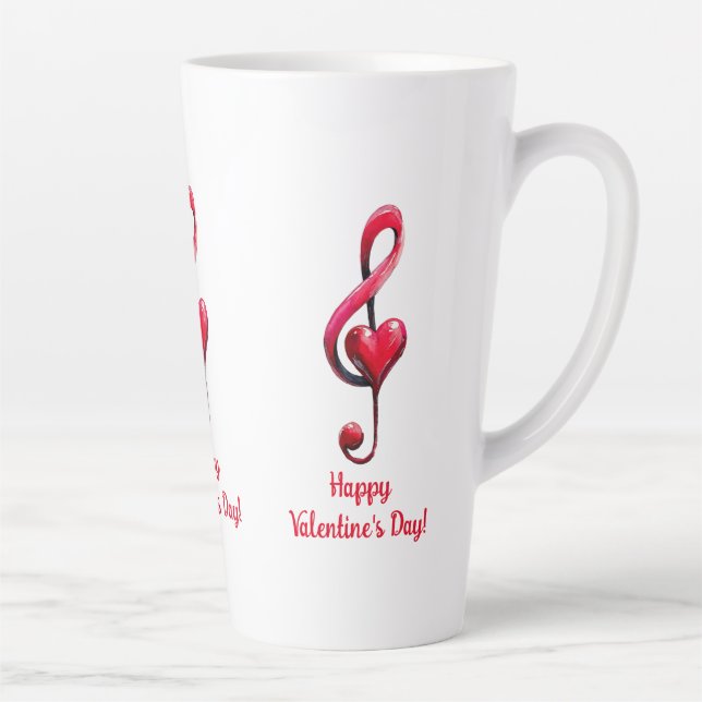 Frohe Valentinstag-Musik der Liebe Milchtasse (Rechts)