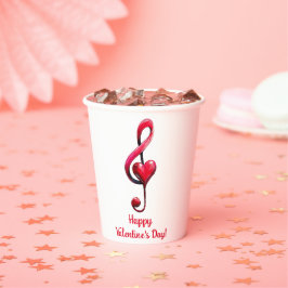 Frohe Valentinstag-Musik der Liebe Pappbecher