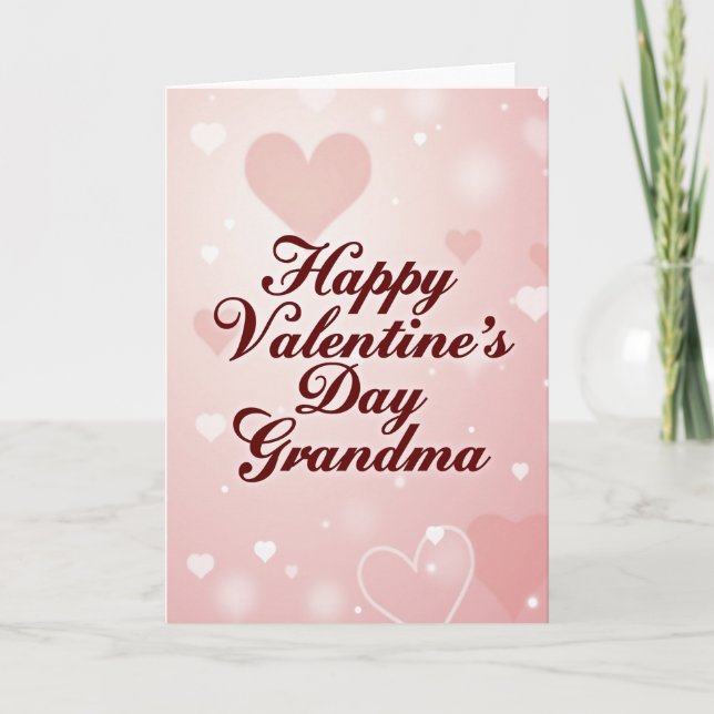 Frohe Valentinstag Oma Liebeskarte Karte (Vorderseite)