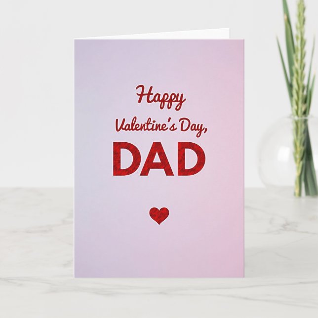 Frohe Valentinstag Papa gestreifte Karte (Vorderseite)