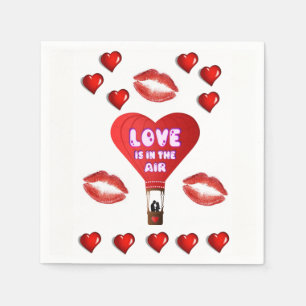 Frohe Valentinstag-Papier Servietten