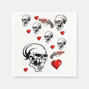 Frohe Valentinstag Papier Servietten