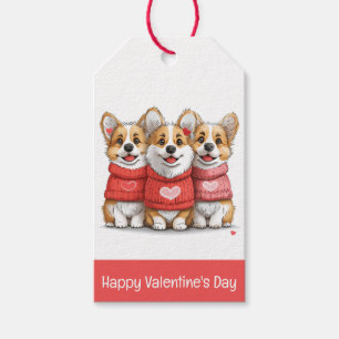 Frohe Valentinstag Pembroke Welsh Corgi Hunde Geschenkanhänger