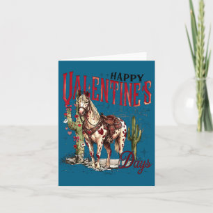 Frohe Valentinstag Pferd Western Liebe Cowgirl Karte